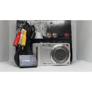 Panasonic Lumix DMC-ZS7 12.1MP Digital Camera - Silver w/ Battery, Cords & Box